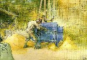 Carl Larsson kastningen oil painting on canvas